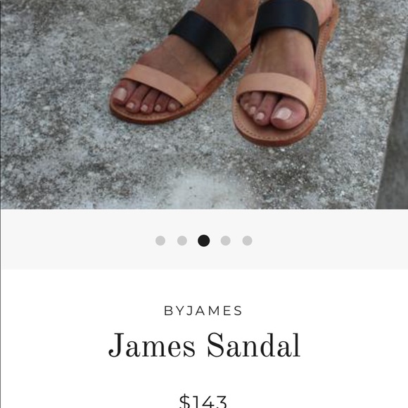 Nude and Black Sandals by James - Picture 5 of 5